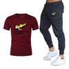 Men's Sets Simpson tracksuit men T Shirts+pants Two Pieces Sets Casual Tracksuit Male/Women Casual Tshirt Gyms Sweatpants men