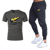 Men's Sets Simpson tracksuit men T Shirts+pants Two Pieces Sets Casual Tracksuit Male/Women Casual Tshirt Gyms Sweatpants men