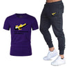 Men's Sets Simpson tracksuit men T Shirts+pants Two Pieces Sets Casual Tracksuit Male/Women Casual Tshirt Gyms Sweatpants men