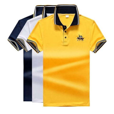 Men's oversized casual short-sleeved Polo shirt student uniforms men's polo shirt