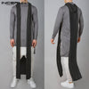Gothic Fashion Mens Long Jackets Long Trench Thin Coat Sleeveless Casual HipHop Cardigan Male Trench Cloak Streetwear Outwear