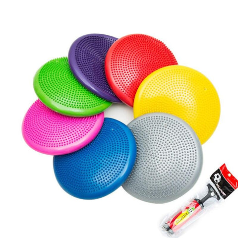 33cm PVC Yoga Balance Cushion Yoga Balls for Fitness Pilates Pad Gym Exercise Half Balls Point Massage Balance Balls+1*Pump Air