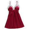 Lingerie Women Silk Lace Robe Dress Babydoll Sleepwear Nightdress Nightwear Set Set Sexy Sleepwear Lace Pigiama Donna