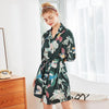 Green 2019 Summer Women's Sleep Robe Nightgown Yukata Lady Rayon Mini Kimono Bath Gown Sleepwear Bathrobe Pijama Mujer M-XXL