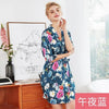 Green 2019 Summer Women's Sleep Robe Nightgown Yukata Lady Rayon Mini Kimono Bath Gown Sleepwear Bathrobe Pijama Mujer M-XXL