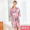 Green 2019 Summer Women's Sleep Robe Nightgown Yukata Lady Rayon Mini Kimono Bath Gown Sleepwear Bathrobe Pijama Mujer M-XXL