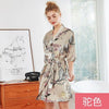 Green 2019 Summer Women's Sleep Robe Nightgown Yukata Lady Rayon Mini Kimono Bath Gown Sleepwear Bathrobe Pijama Mujer M-XXL