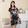 Green 2019 Summer Women's Sleep Robe Nightgown Yukata Lady Rayon Mini Kimono Bath Gown Sleepwear Bathrobe Pijama Mujer M-XXL