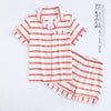 Japanese simple short pyjamas women 100% cotton short sleeves ladies pajama sets shorts Cute cartoon sleepwear women homewear