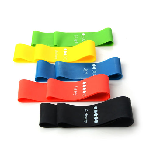 MrY 5 Colors Fitness Yoga Pilates Resistance Bands Elastic Sport Body Latex Belt  Force Arm Thigh Strength Training Pull Strap