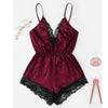 Fashion Women Summer Pizama Damska Bawelna Sexy Lingerie Girl V neck Pijamas Para As Mulheres Lace Splice Bodysuit Sleepwear