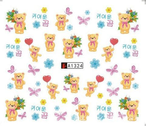 Nail Sticker Water Decals Sweet Love Heart Nails Slider Art design Decoration Tattoo Manicure Foil Adhesive Wraps Pegatinas