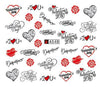Nail Sticker Water Decals Sweet Love Heart Nails Slider Art design Decoration Tattoo Manicure Foil Adhesive Wraps Pegatinas