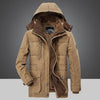 AFS JEEP Brand Thickening Hooded Winter Parkas men Plus Size 5XL 6XL Military Warm Fleece With Fur Parka Men Winter Jacket Men